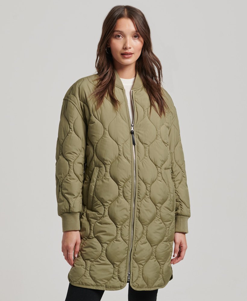 Superdry Longline Quilted Coat - Women\'s Womens Jackets
