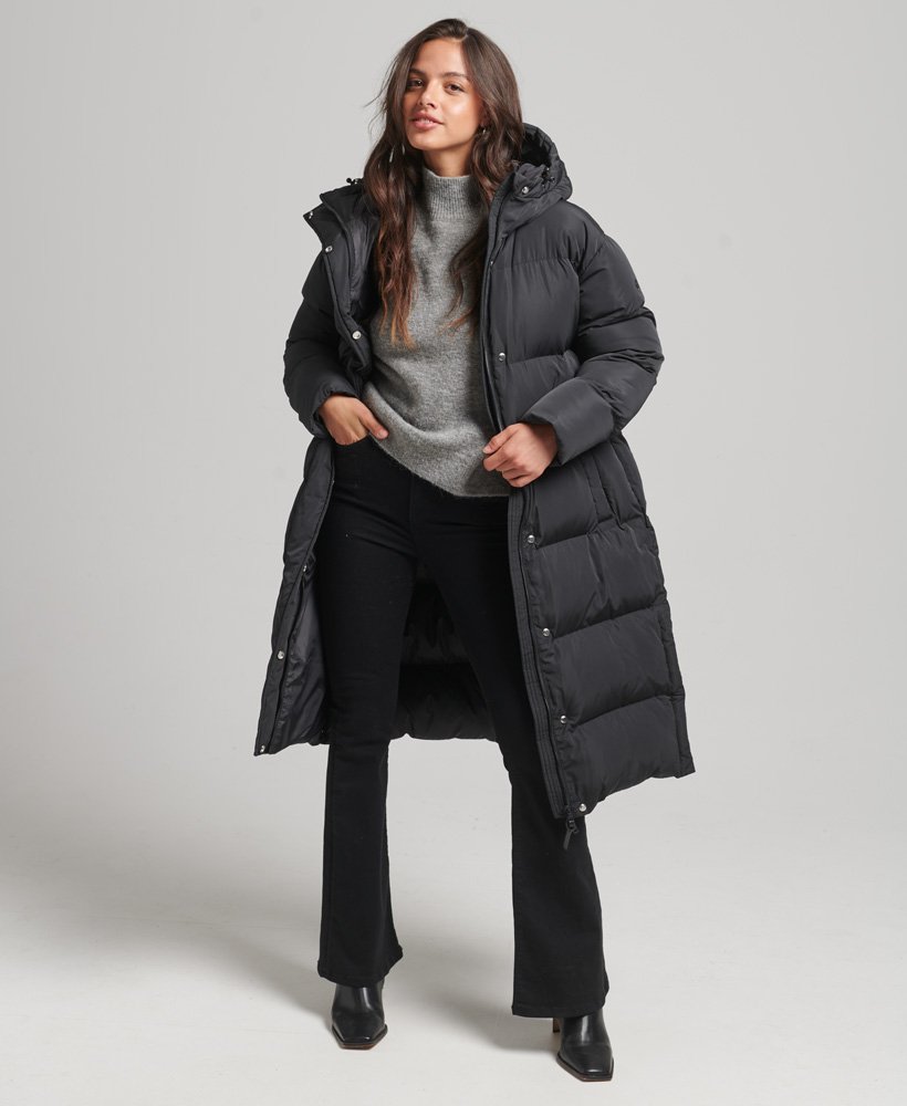 Womens longline store puffer coats