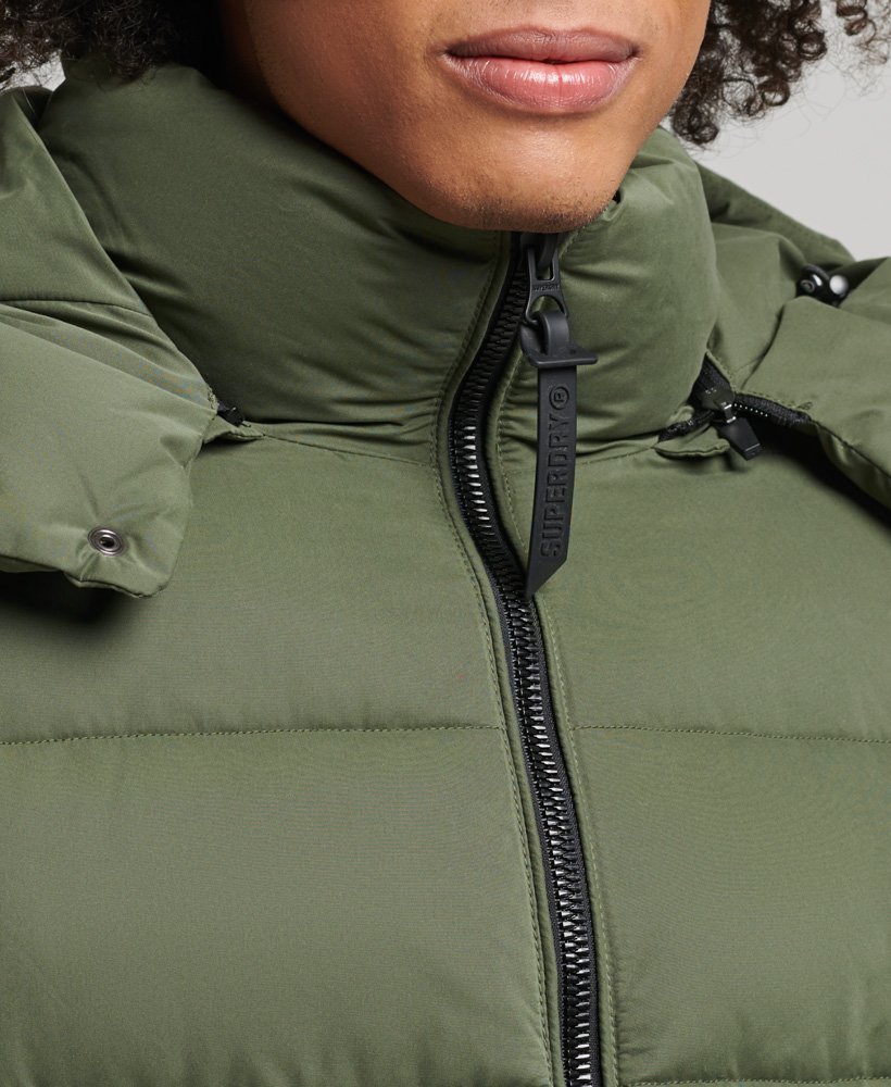 Mens - Microfibre Mountain Puffer Jacket in Khaki | Superdry