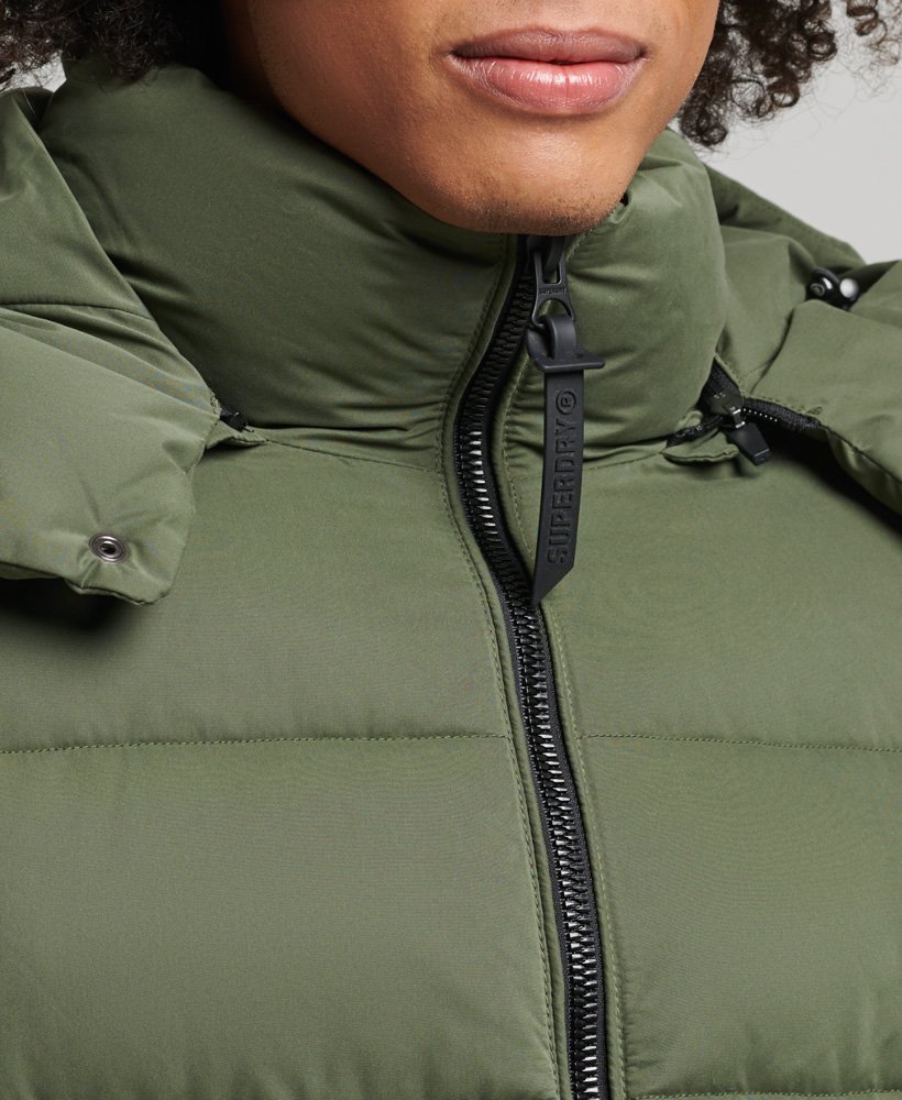 Men's Microfibre Mountain Puffer Jacket in Dark Moss