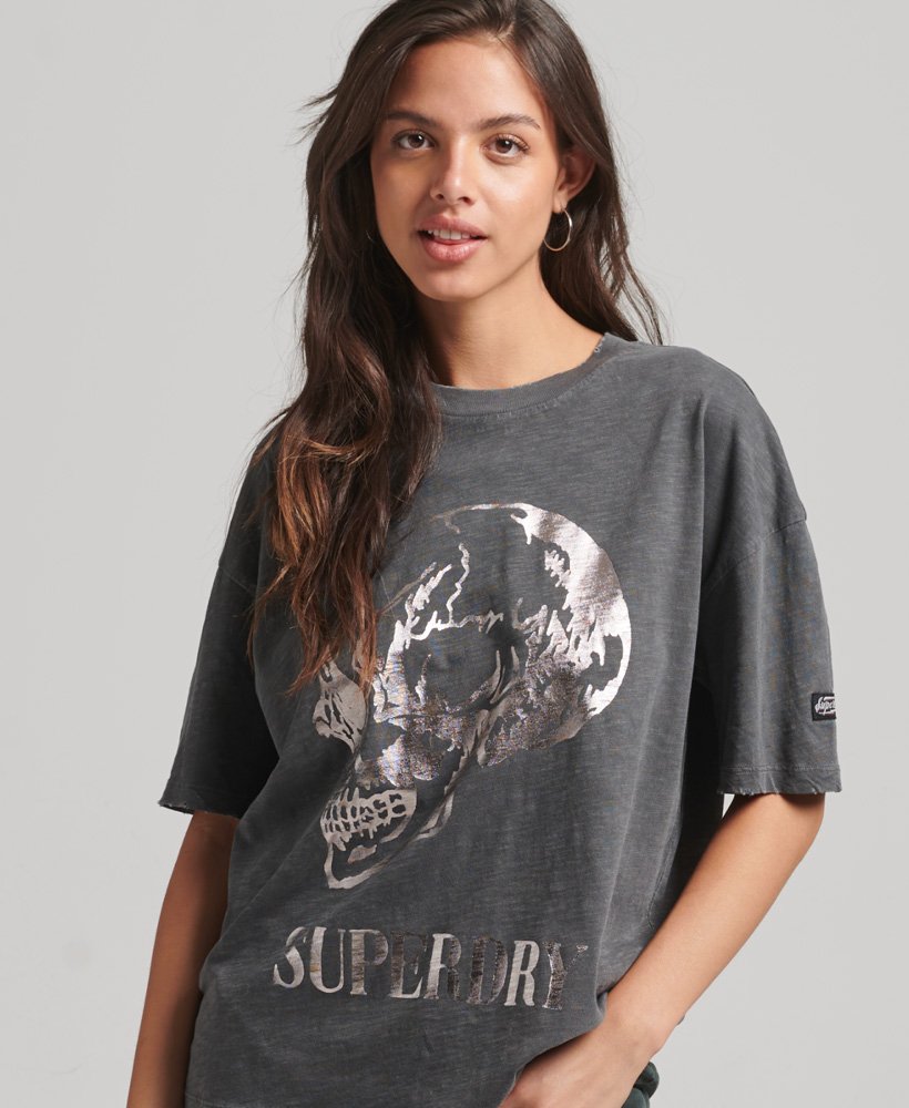 Women's Rock Graphic Loose Fit Band T Shirt in Dark US