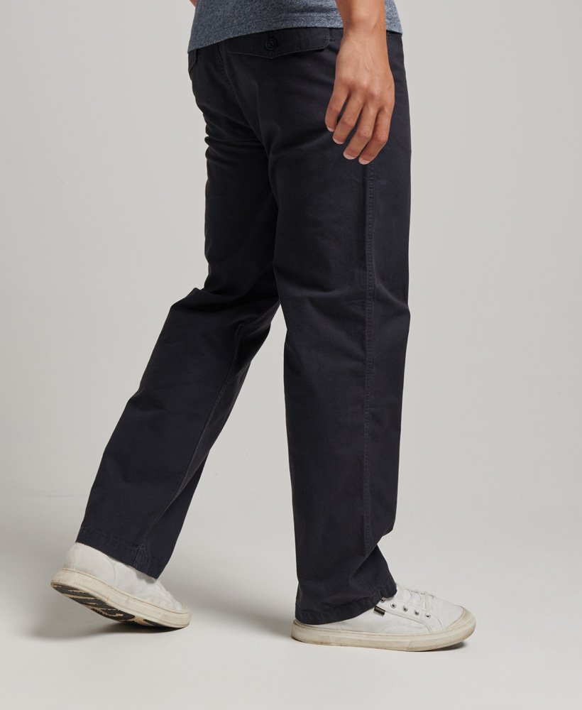 Mens - Organic Cotton Fatigue Pants in Eclipse Navy | Superdry UK