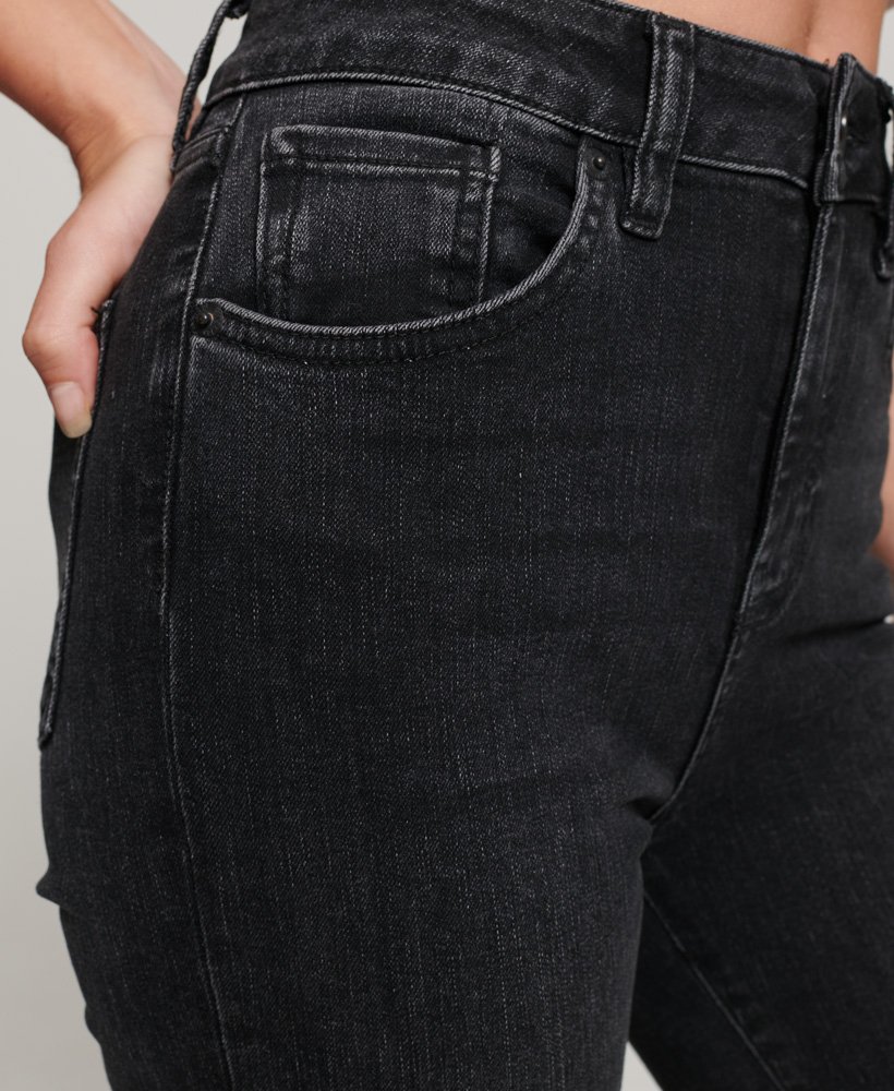 Womens - Organic Cotton Studios High Rise Flare Jeans in Dark Grey ...