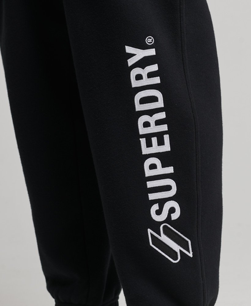 Womens - Applique Logo Boyfriend Joggers in Black | Superdry UK
