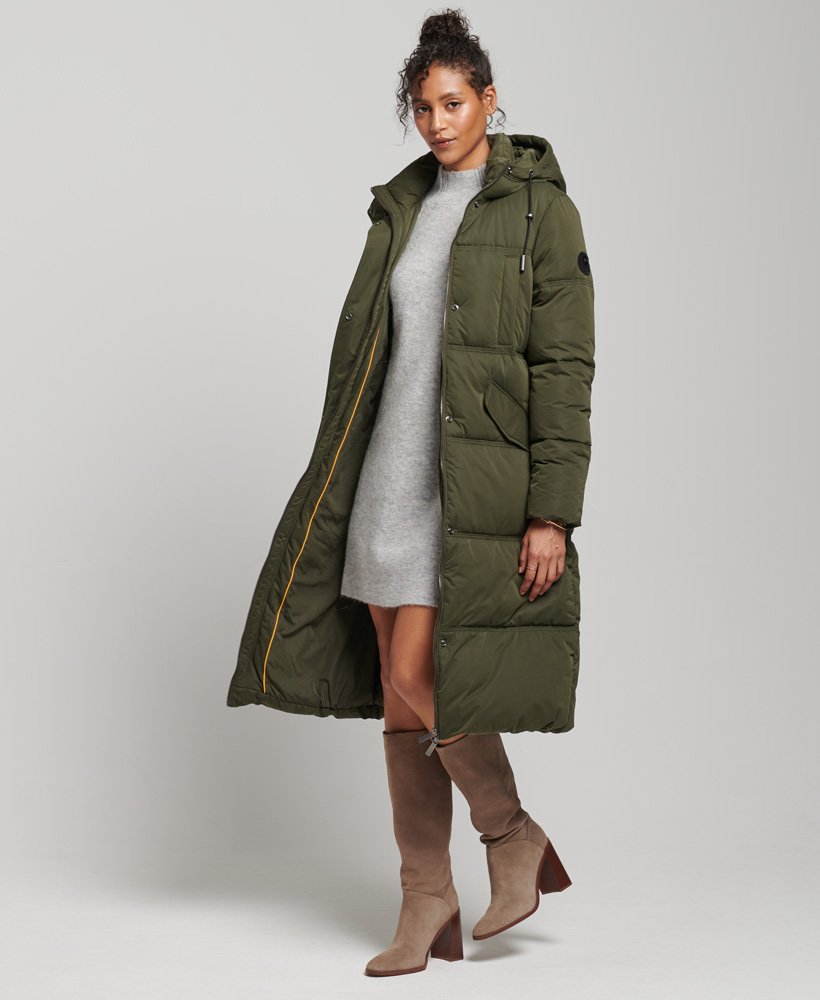 Khaki 2025 superdry coat