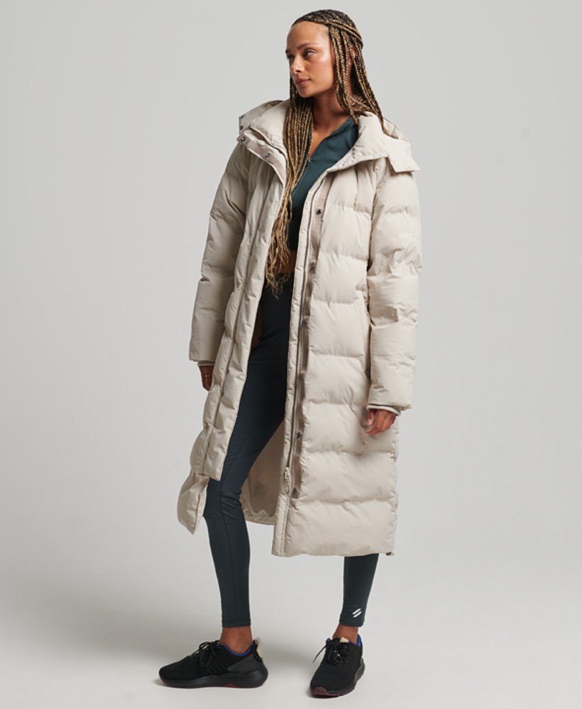 Missguided Longline Padded Puffer Coat In Cream