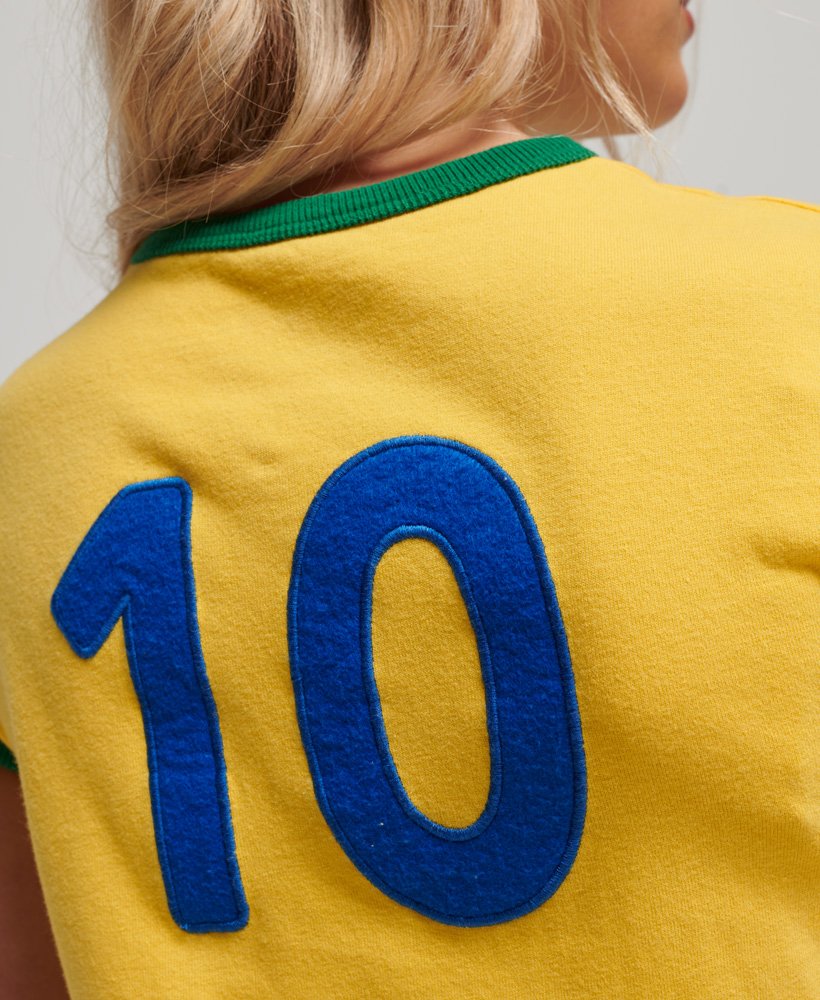 Women's Ringspun Football Brazil Matchday Cap T-Shirt in Springs