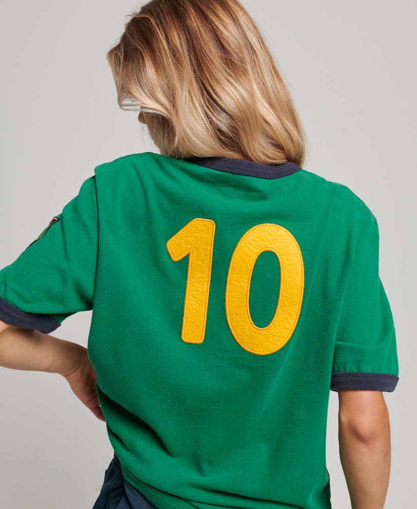 Women's - Ringspun Football Brazil Matchday T-Shirt in Bowling Green