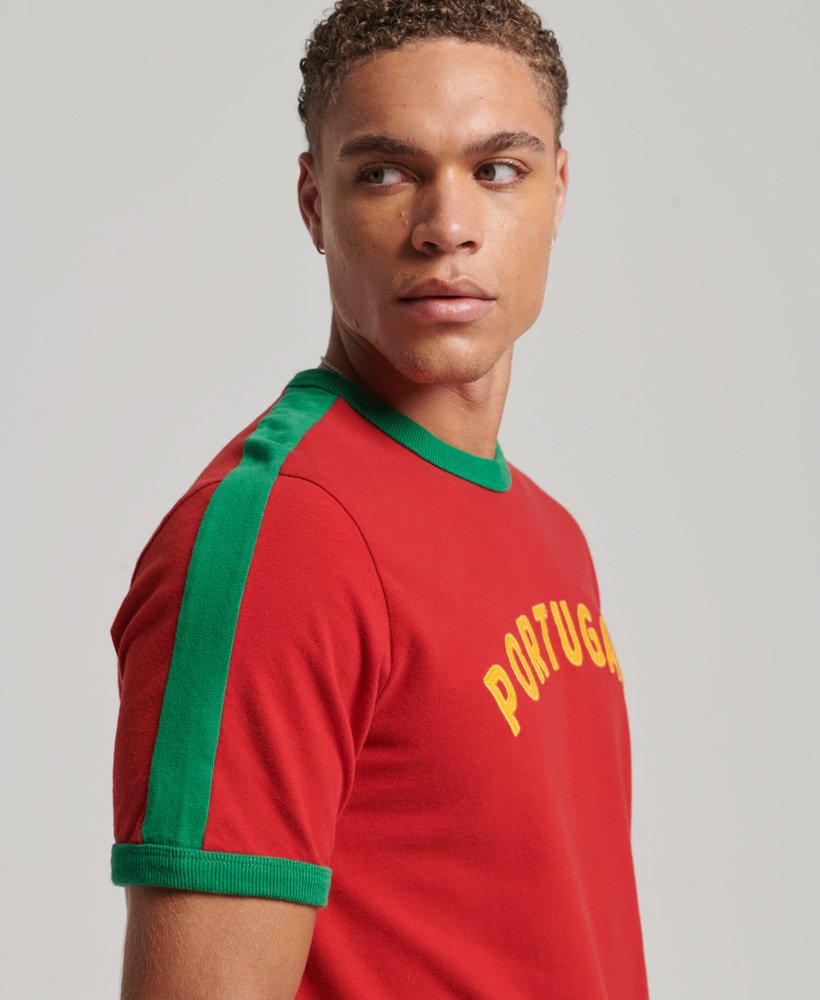 Men's Superdry x Ringspun Football England T-Shirt in Varsity Red