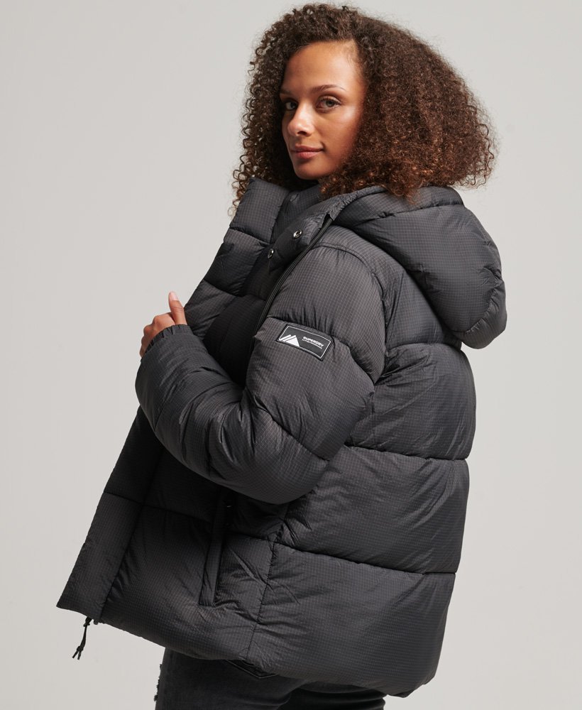 Black puffer coat for women hotsell