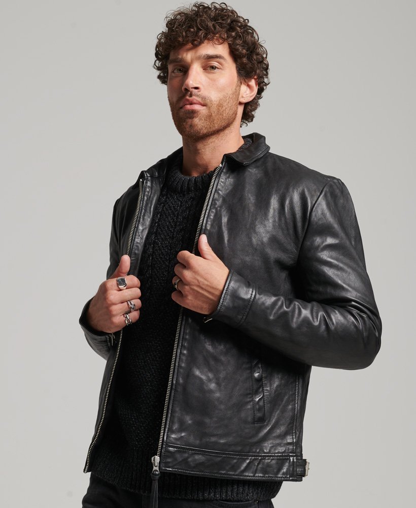 Superdry Coach Leather Jacket - Mens Jackets