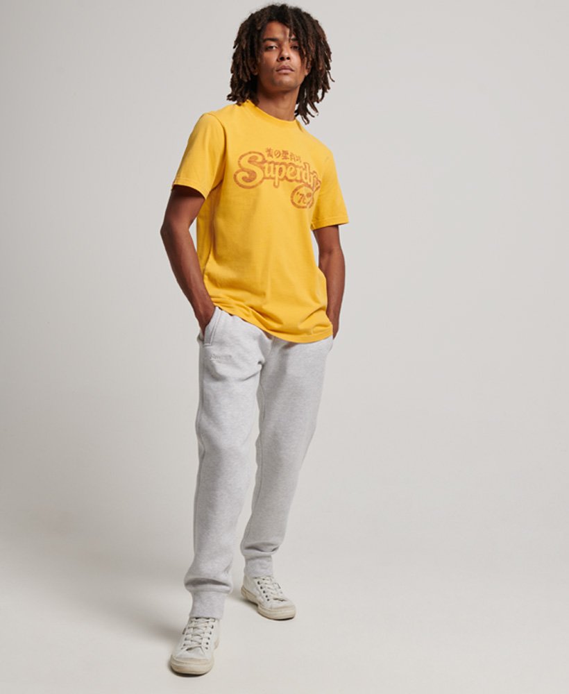 Men's Sale Nostalgia Script T-Shirt in Pigment Yellow | Superdry UK