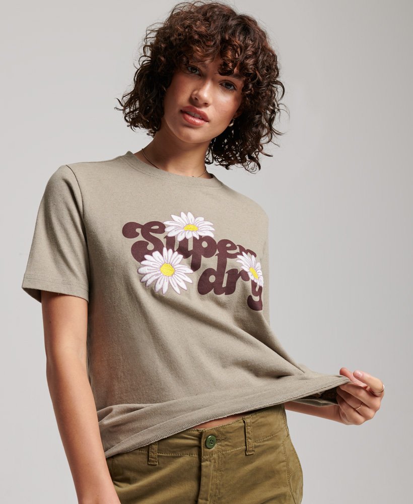 Superdry Camiseta Para Mujer Vintage Floral Scripted Superdry
