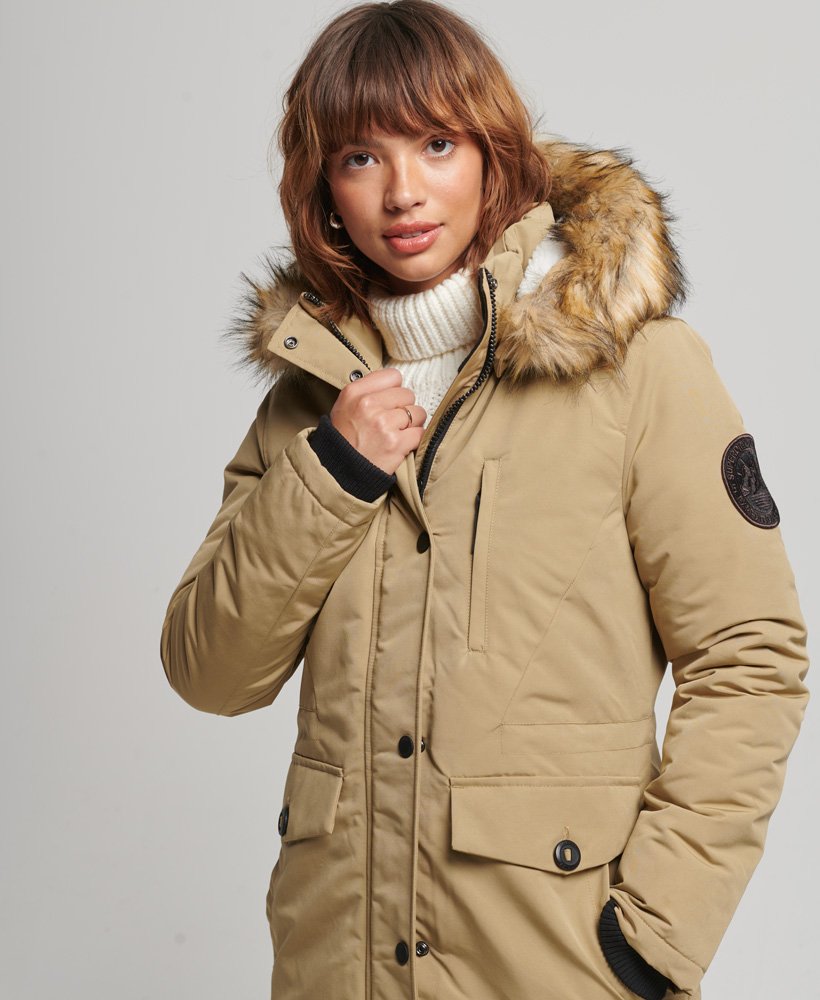 Superdry Parka con capucha de pelo Everest - Products para Mujer