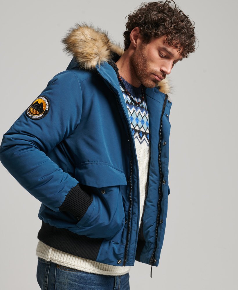 Men's Everest Bomber Jacket in Ocean Blue