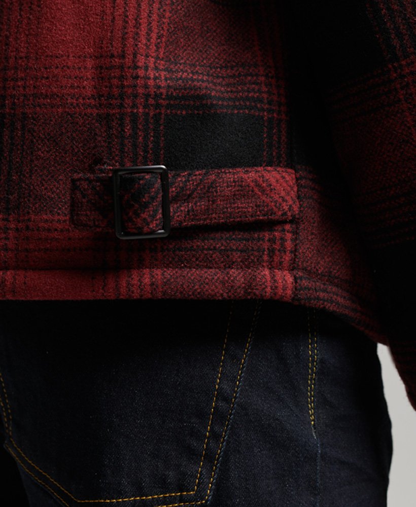Men's - The Merchant Store - Wool Chore Coat in Red | Superdry UK