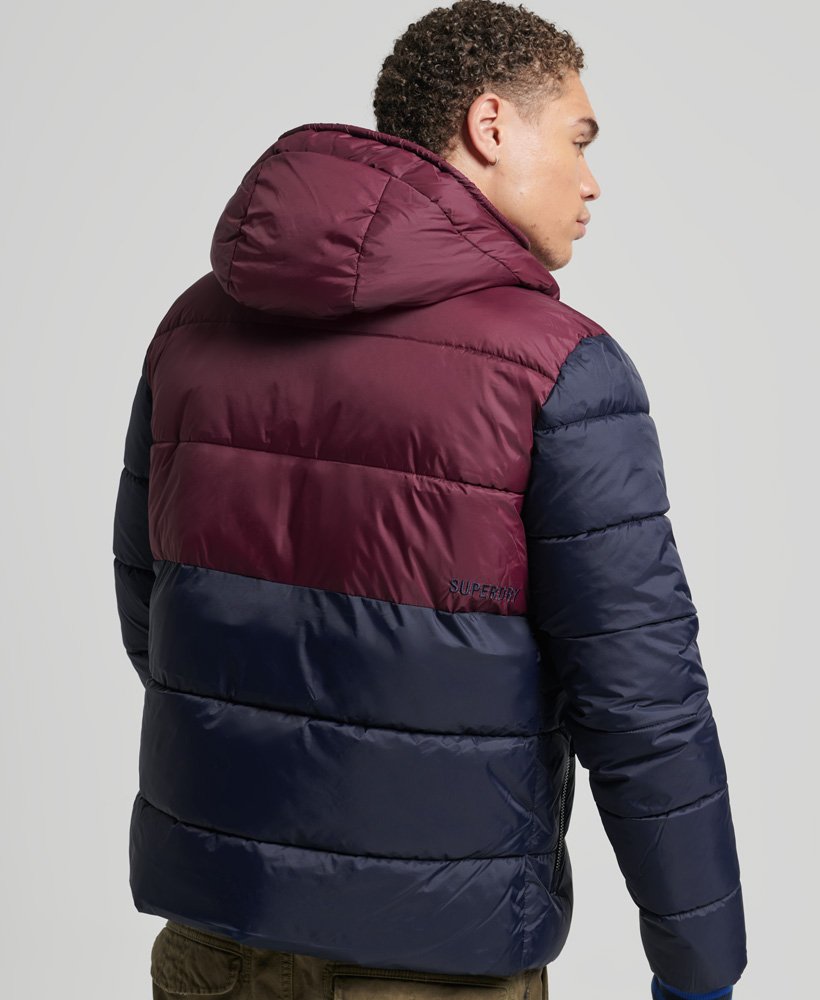 Superdry Hooded Colour Block Sports Puffer Jacket - Men's Mens Jackets