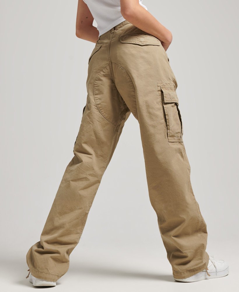 YYDGH Cargo Pants for Women Casual Loose High Waisted Straight Leg Baggy  Pants Trousers with Pockets Beige Beige