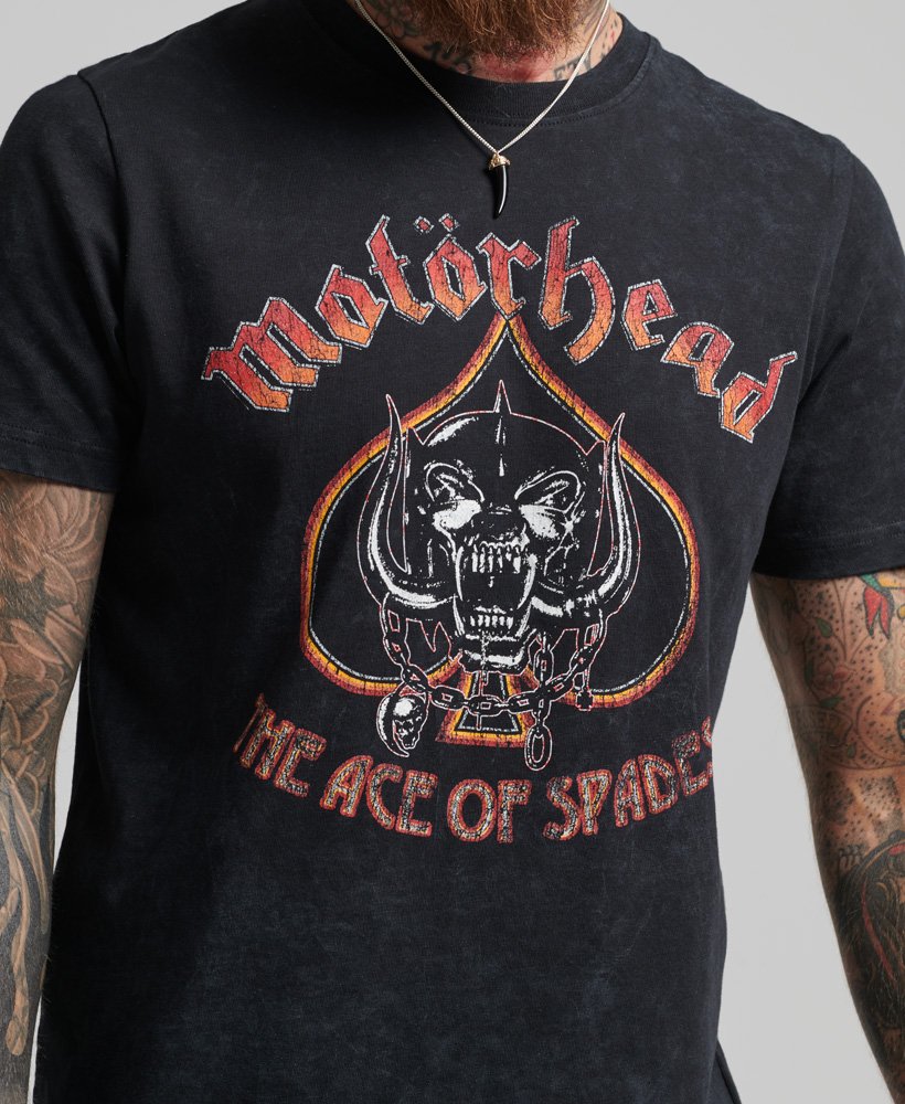 Men's Iron Maiden x Superdry Limited Edition T-Shirt in Heavy Metal Black