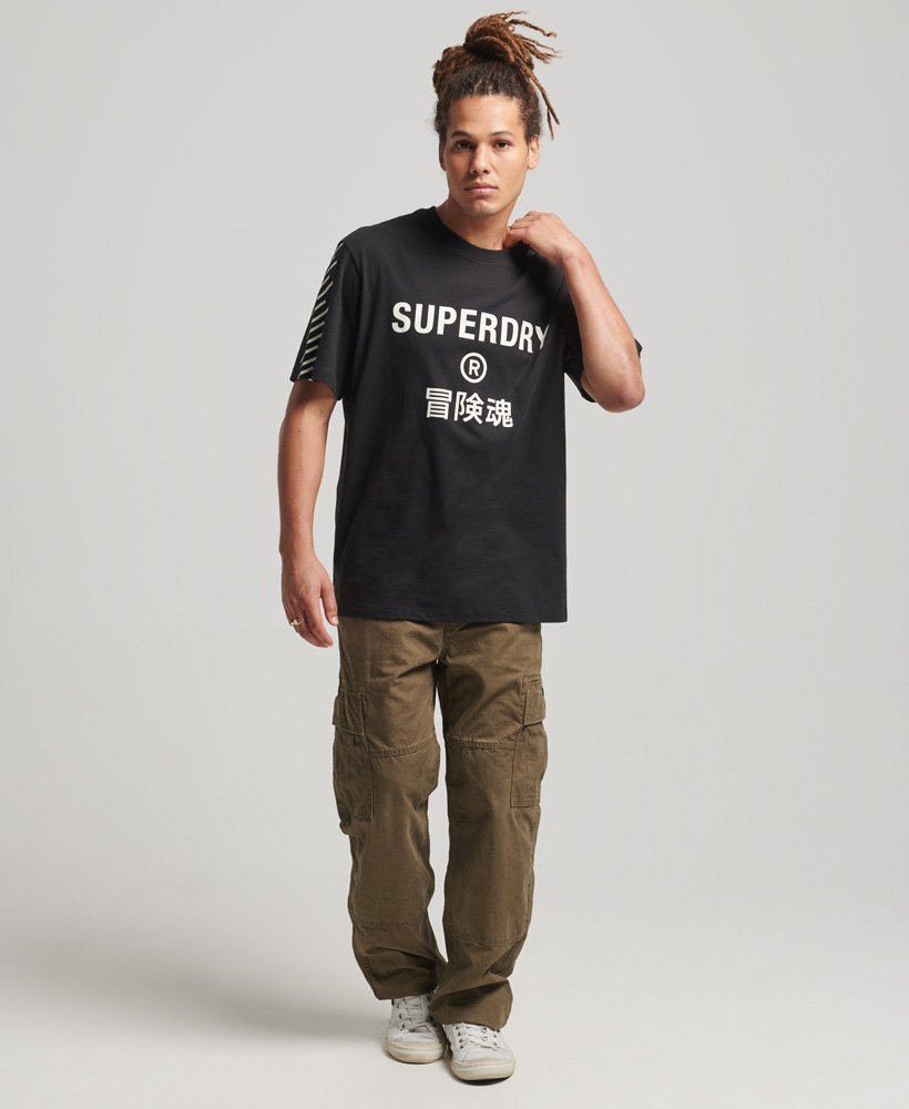 Men\'s Code Core Sport T-Shirt Black Superdry US in 