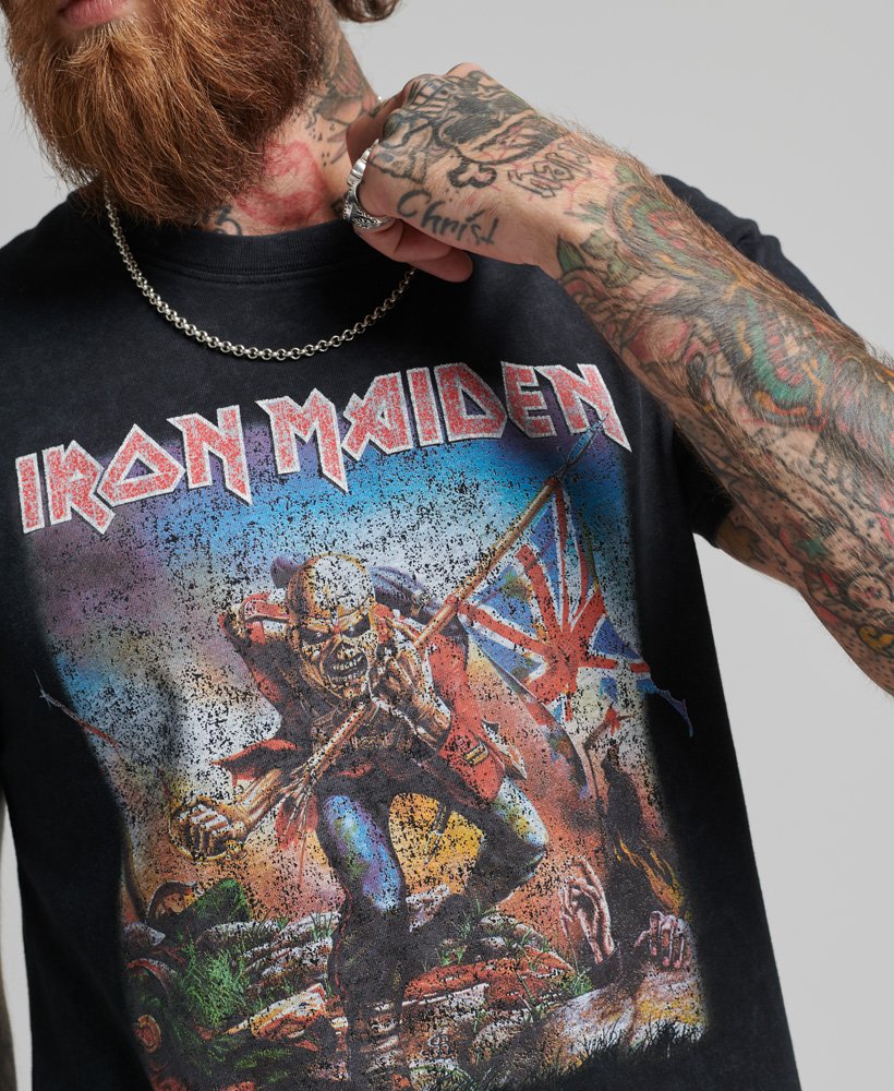 Men's Iron Maiden x Superdry Limited Edition T-Shirt in Heavy