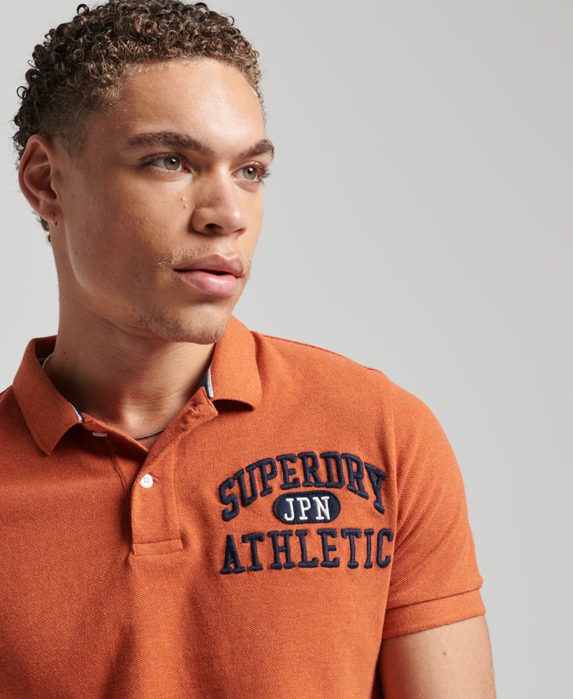 Men's Polo Shirt in Orange Superdry US