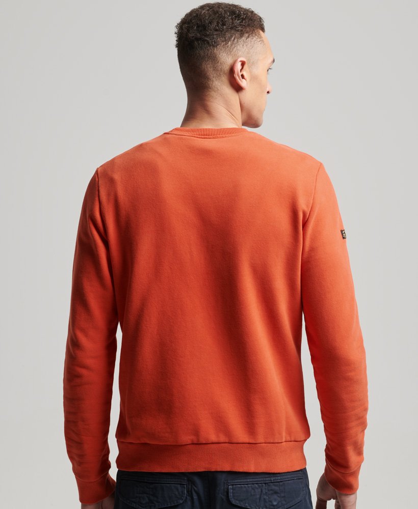 Men's Essential Logo Crew Sweatshirt in Denim Co Rust Orange