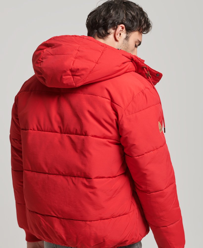 Men's - Mountain Puffer Jacket in Hike Red | Superdry UK