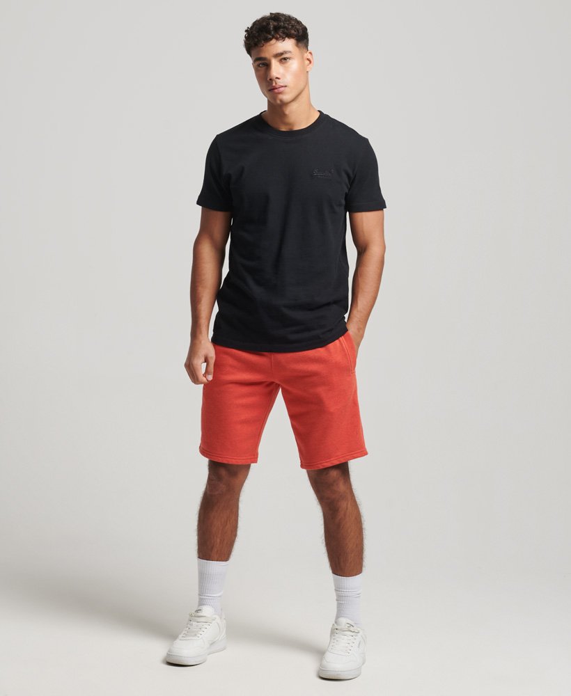 Men's - Vintage Logo Embroidered Jersey Shorts in Bright Orange Marl ...