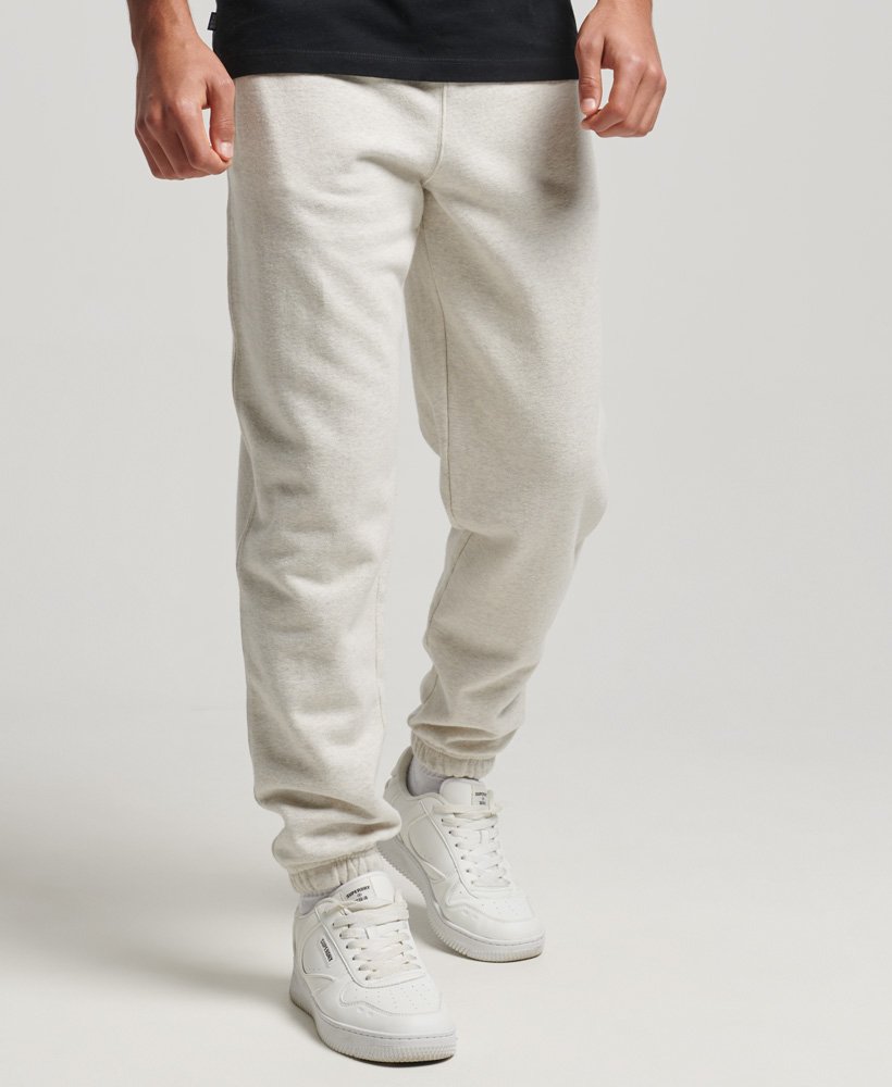 Mens - Essential Overdyed Joggers in Oatmeal Marl | Superdry