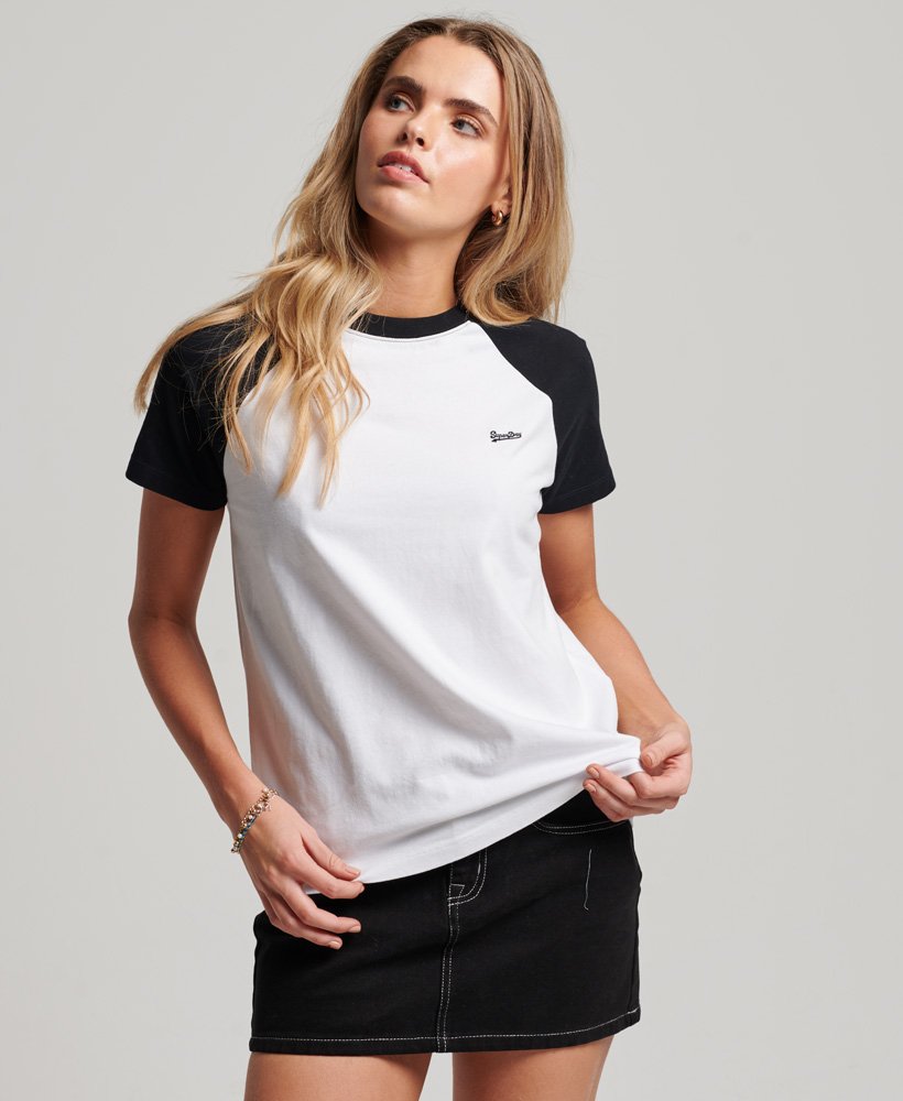 - Organic Cotton Baseball T-Shirt in Black | Superdry