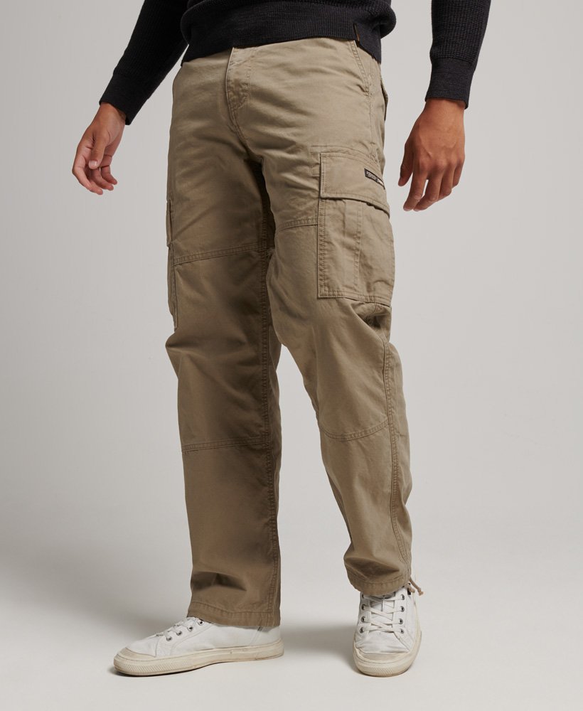 Superdry Organic Cotton Baggy Cargo Pants Washed Black at John Lewis   Partners
