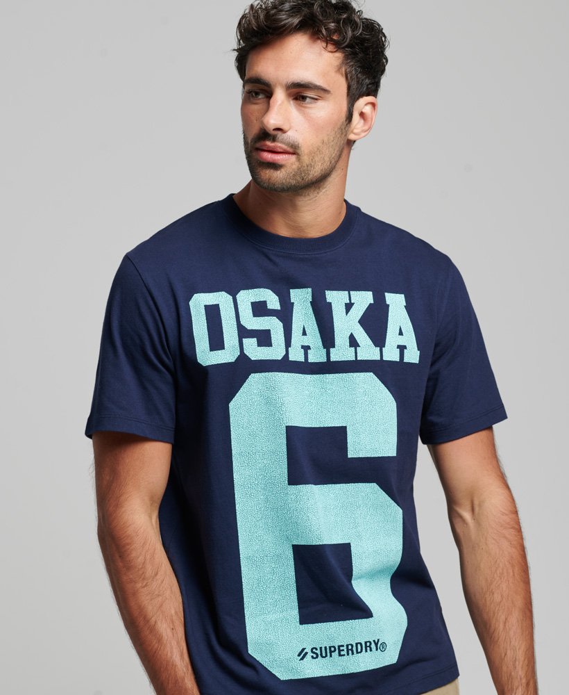Superdry Osaka Series 6 Japan Short Sleeve Crew Neck T-Shirt Blue