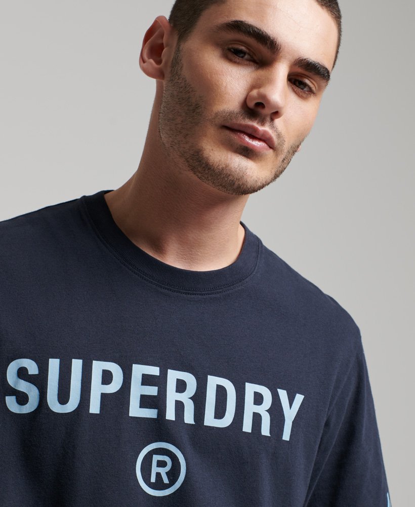 Mens - Code Core Sport T-Shirt in Eclipse Navy | Superdry UK