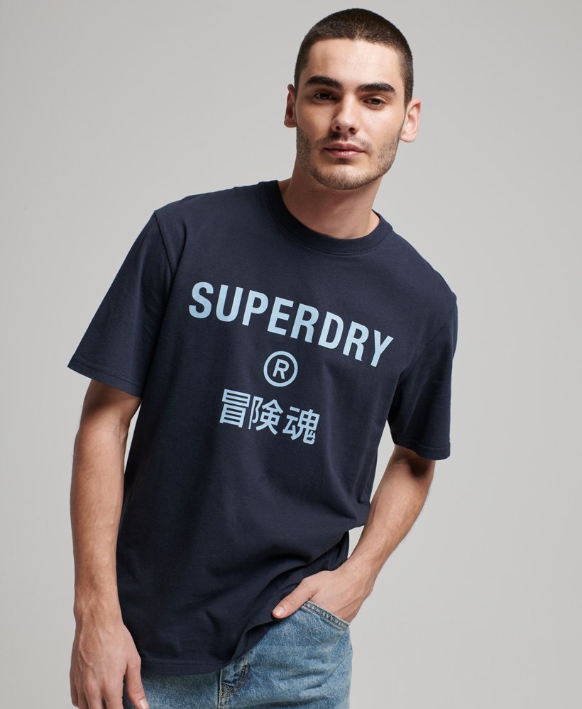 Men's Code Core Sport T-Shirt in Eclipse Navy | Superdry US