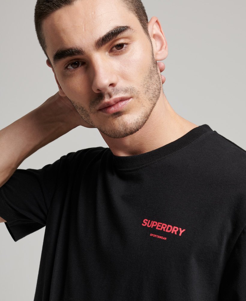 Mens - Code Core Sport T-Shirt in Black 2 | Superdry UK
