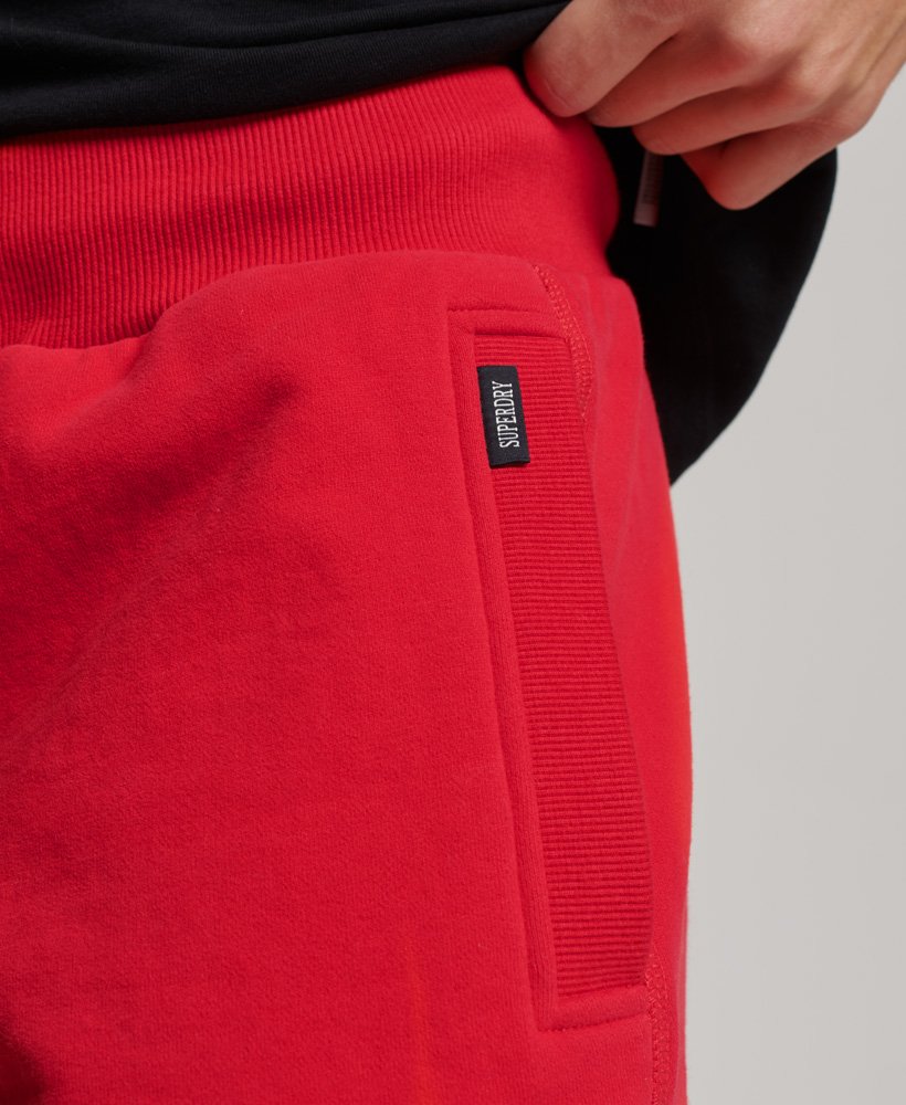 Men's - Vintage Embroidered Logo Unbrushed Shorts in Rebel Red | Superdry UK