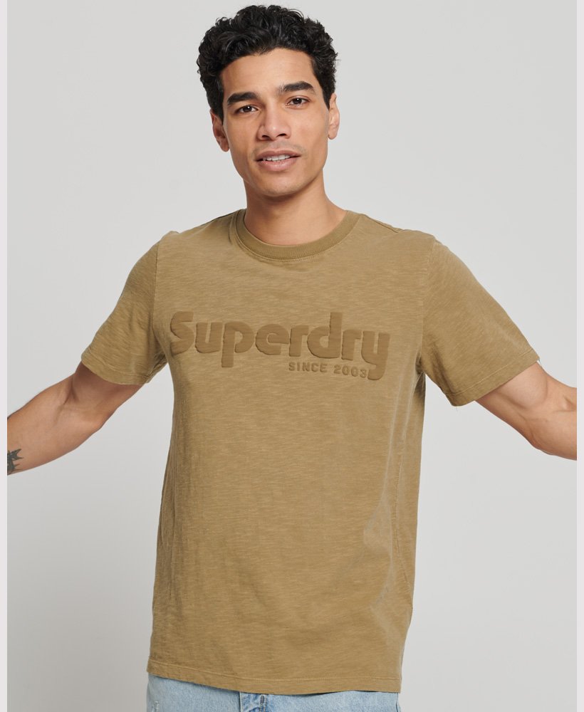 Mens - Terrain Overdyed T-Shirt in Gothic Olive Green | Superdry UK