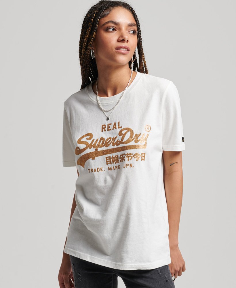 Superdry White Vintage Logo T-Shirt