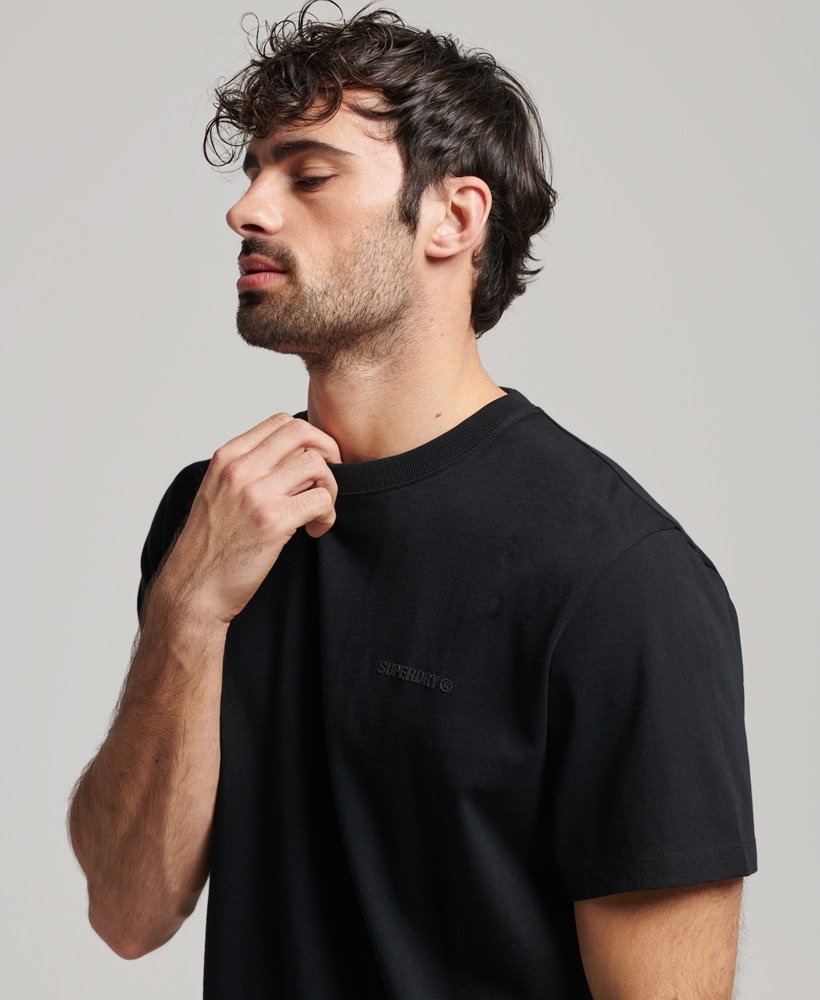 Men's Code Essential Overdyed T-Shirt in Black | Superdry CA-EN