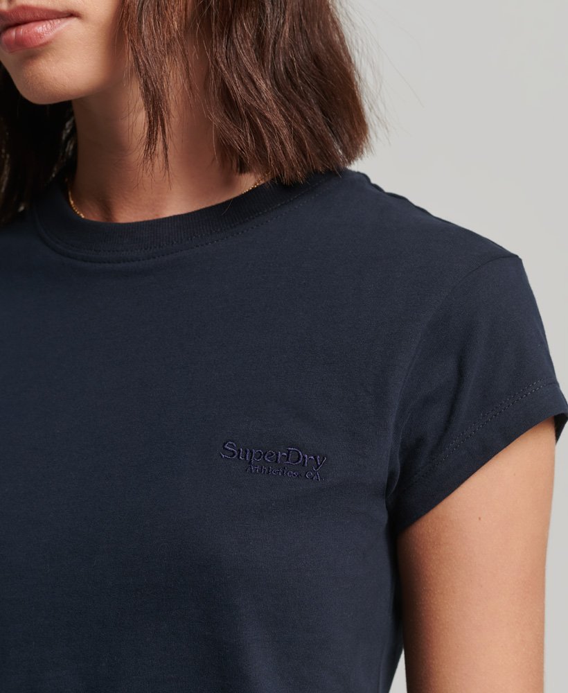 Womens - Vintage Logo Cap Sleeve T-Shirt in Eclipse Navy | Superdry UK