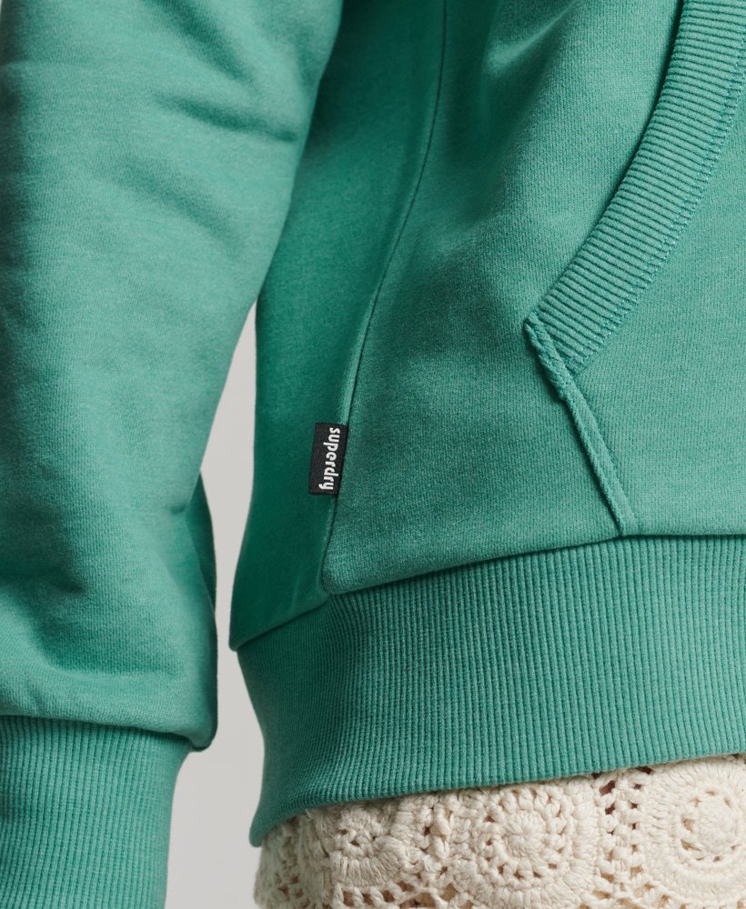 Dames - Vintage Cali hoodie met rits en uitsnijding Groen | Superdry NL