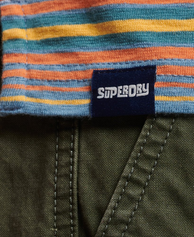 Mens - Jersey Stripe Polo Shirt in Pottery Blue Stripe | Superdry UK