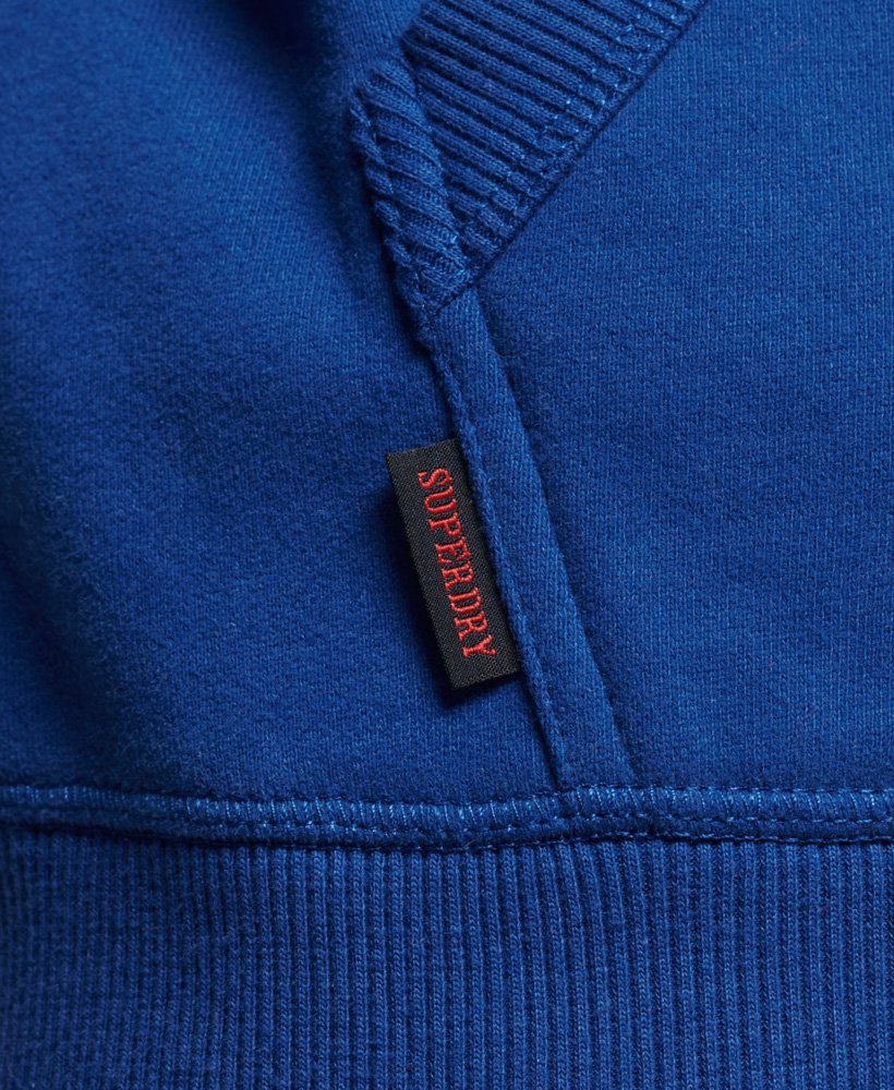Mens - Vintage Logo Embroidered Zip Hoodie in Regal Blue | Superdry UK
