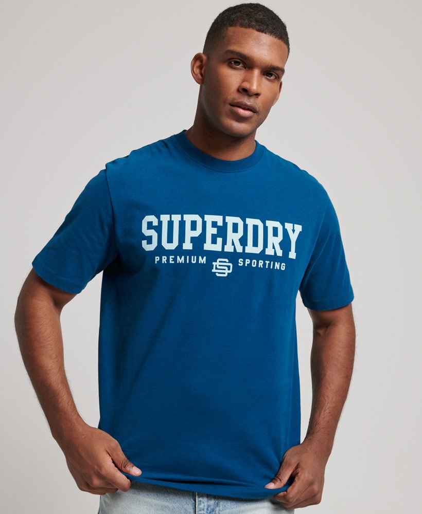 Men's Code Core Sport T-Shirt in Sailor Blue | Superdry US