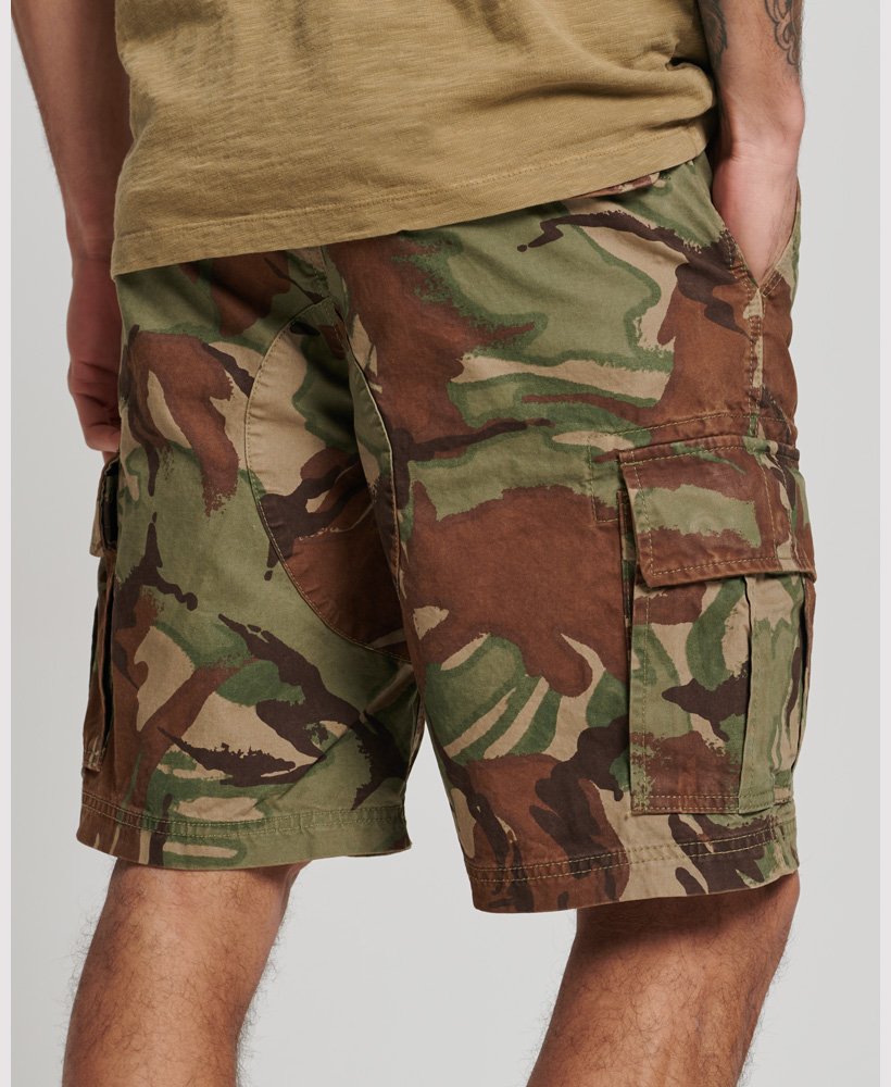 Mens Heavy Cargo Shorts in Green Superdry