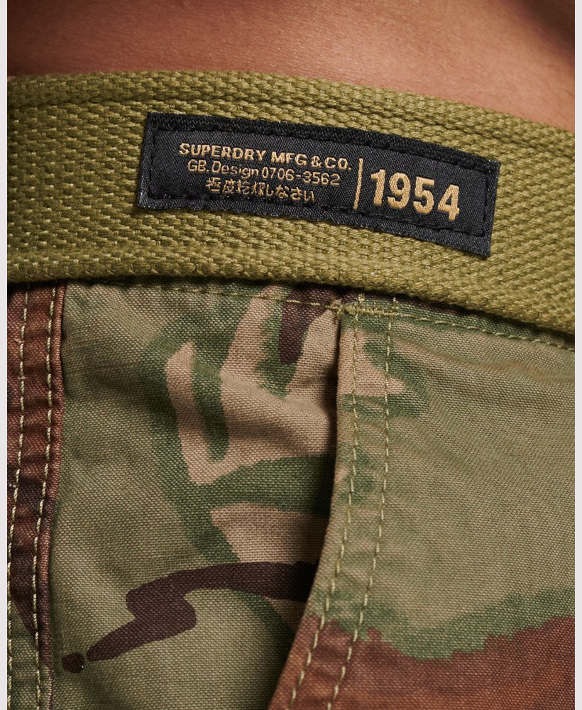 Mens Heavy Cargo Shorts in Green Superdry