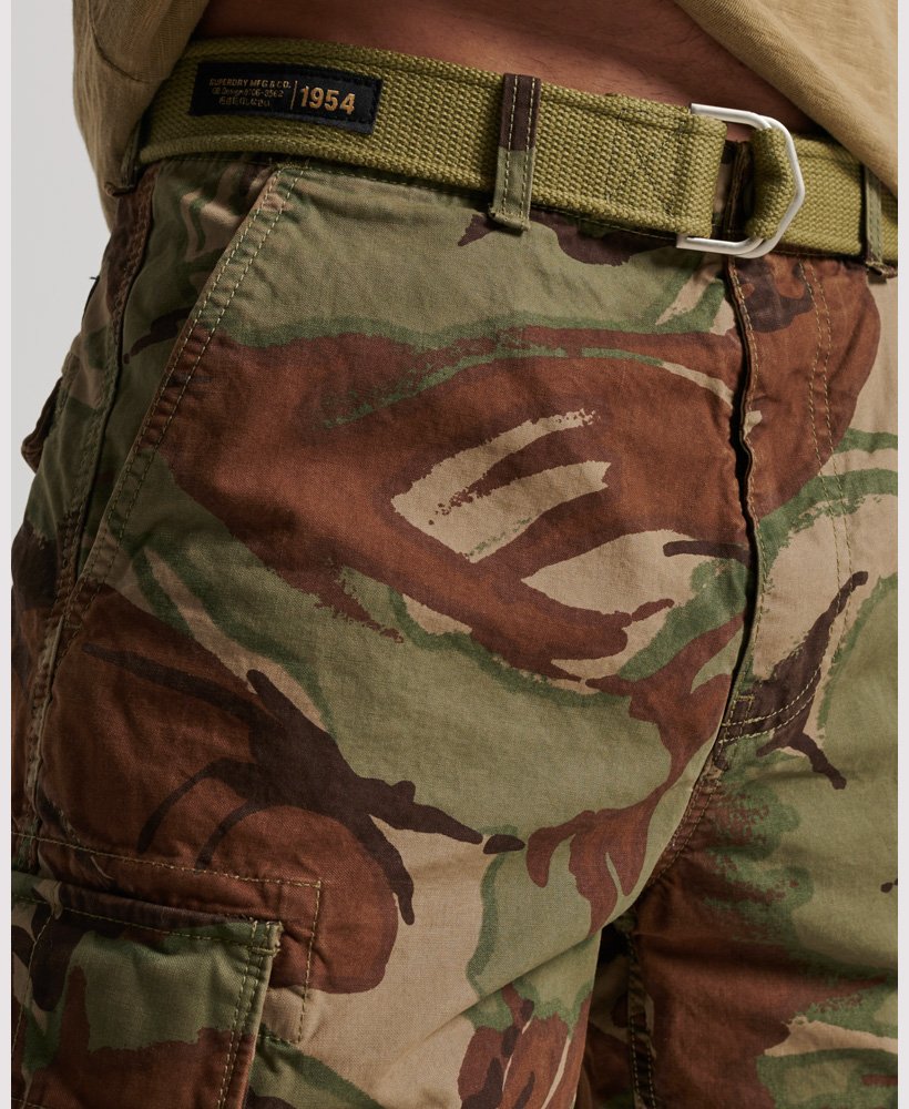 Mens Heavy Cargo Shorts in Green Superdry