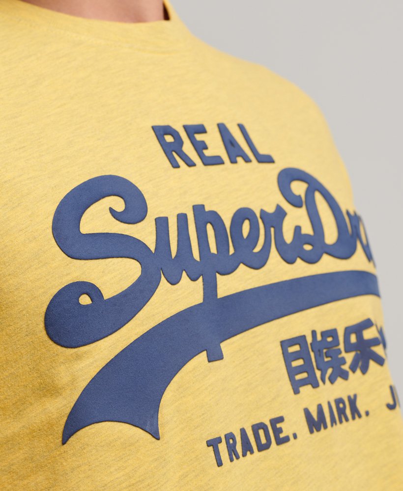 Mens - Vintage Logo Marl T-Shirt in Aspen Gold | Superdry UK