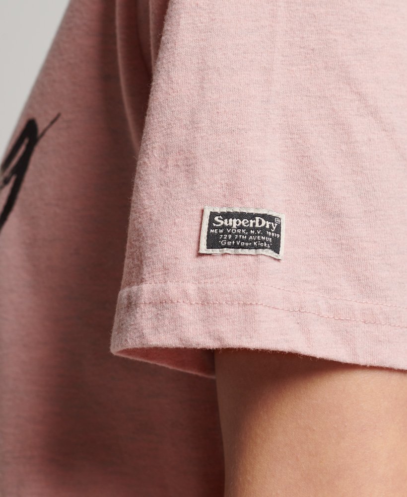 Superdry VINTAGE - Long sleeved top - la soft pink marl/mottled light pink  